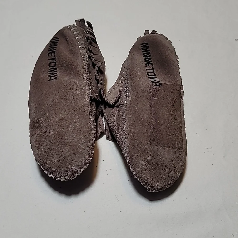 Minneconta Brown Moccasins with Fringe and Soft Sole